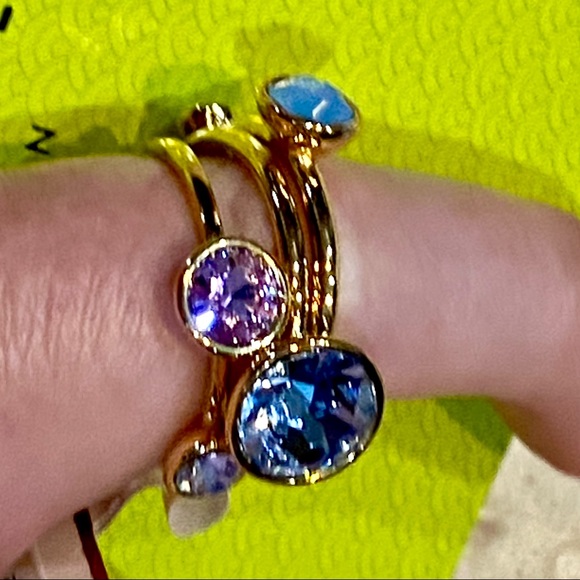 🆕 Ted Baker London ‘Jackie' Jewel Stack Rings - M/L - Picture 10 of 13